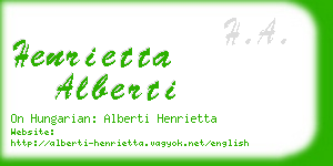 henrietta alberti business card